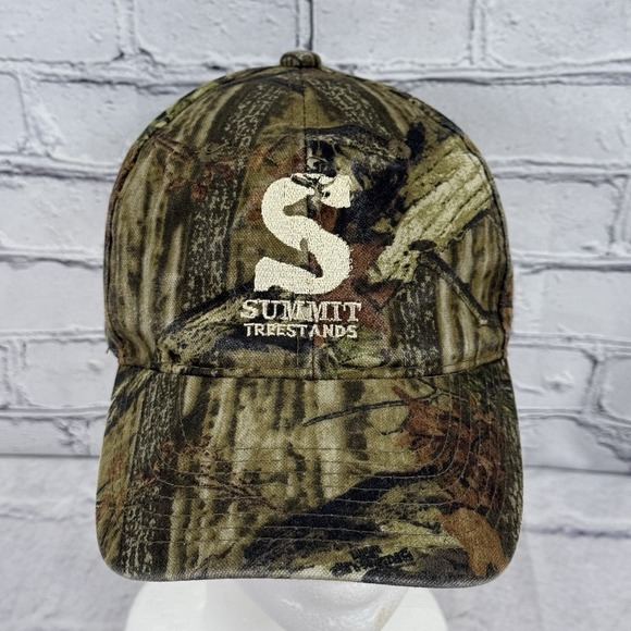 Summit Tree Stands Mossy Oak Adjustable Hat Cap Camo Deer Hunting Embroidered - Picture 1 of 9